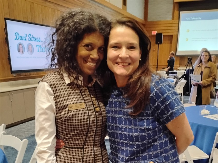 Courtney with Dr. Christina Bowen at the Outer Banks Hospital Thrive community dinner