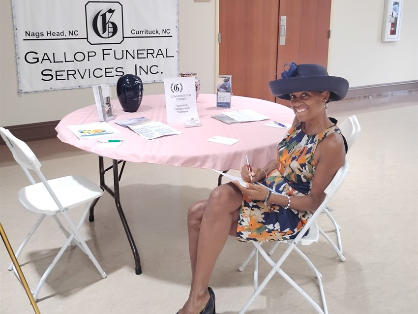Gallop Funeral Services at the Currituck Chamber of Commerce THRIVE Wellness Expo