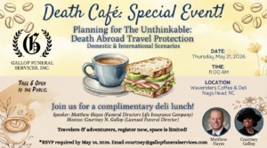 Beach Funeral home hosts free Death Café Event